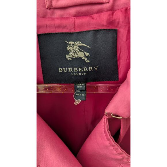 Burberry Womans Trench Coat Pink Size 10 Excellent Condition - Picture 3 of 10